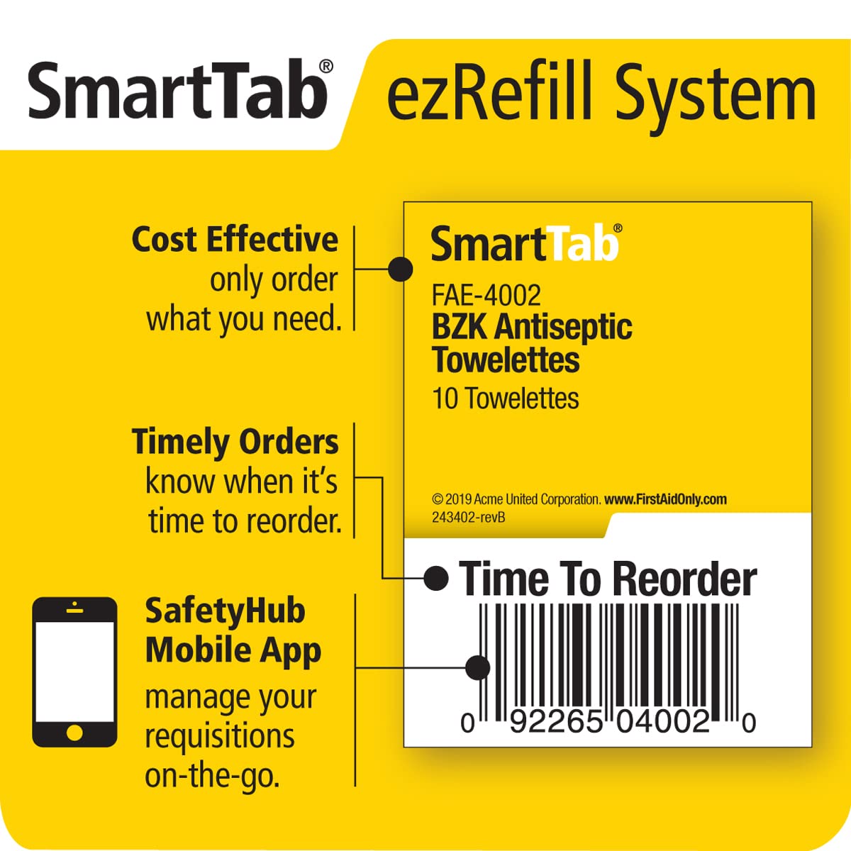 First Aid Only 746005 SmartCompliance 50-Person ANSI 2021 A and OSHA Compliant First Aid Cabinet for Restaurant Kitchen, Cafeteria, and Other Food Service Venues, Large Metal Cabinet