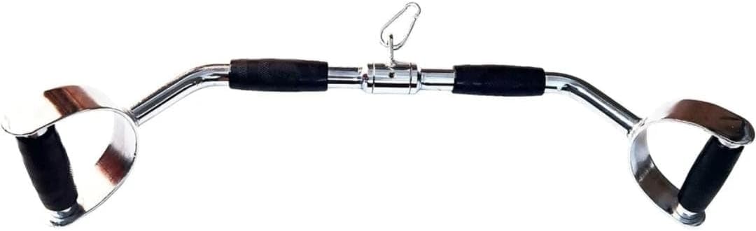 Rotating D-Handle Lat Pulldown Bar – Solid Steel Cable Machine Attachment with Ergonomic Grips & Wrist Supports – Gym Accessory for Back, Triceps, Shoulder & Arm Workouts.