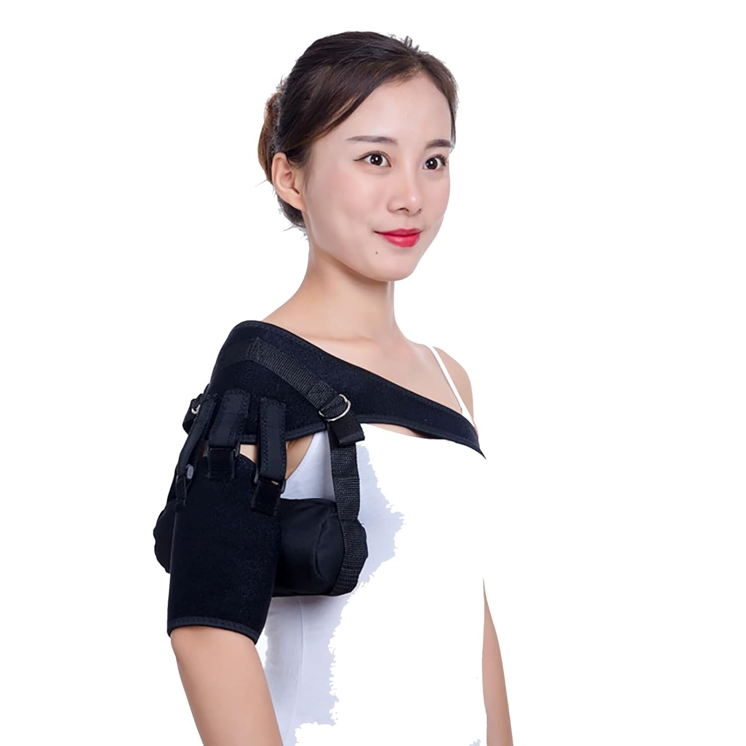 HAILM Adjustable Neoprene Shoulder Support Shoulder Brace, Compression Shoulder Support, Shoulder Strap for Men Women, Relief for Shoulder Injuries,L