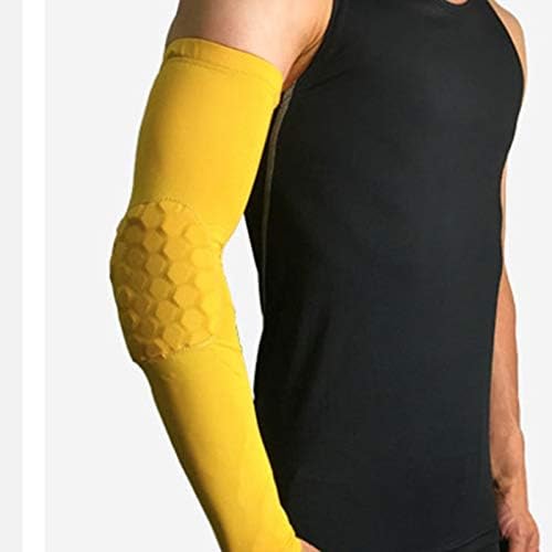 HBJWOV 1PCS Arm Sleeve Honeycomb Foam Pad Crashproof Antislip Basketball Pads Armband Sport Elbow Support Brace Protector(L)