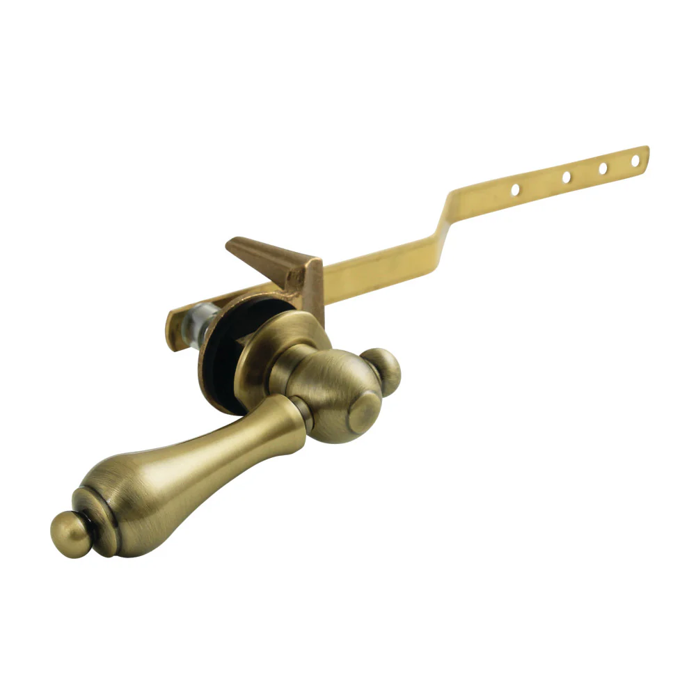 Kingston Brass Restoration Front Mount Toilet Tank Lever, Left/Right Installation, Antique Brass (KTAL33)