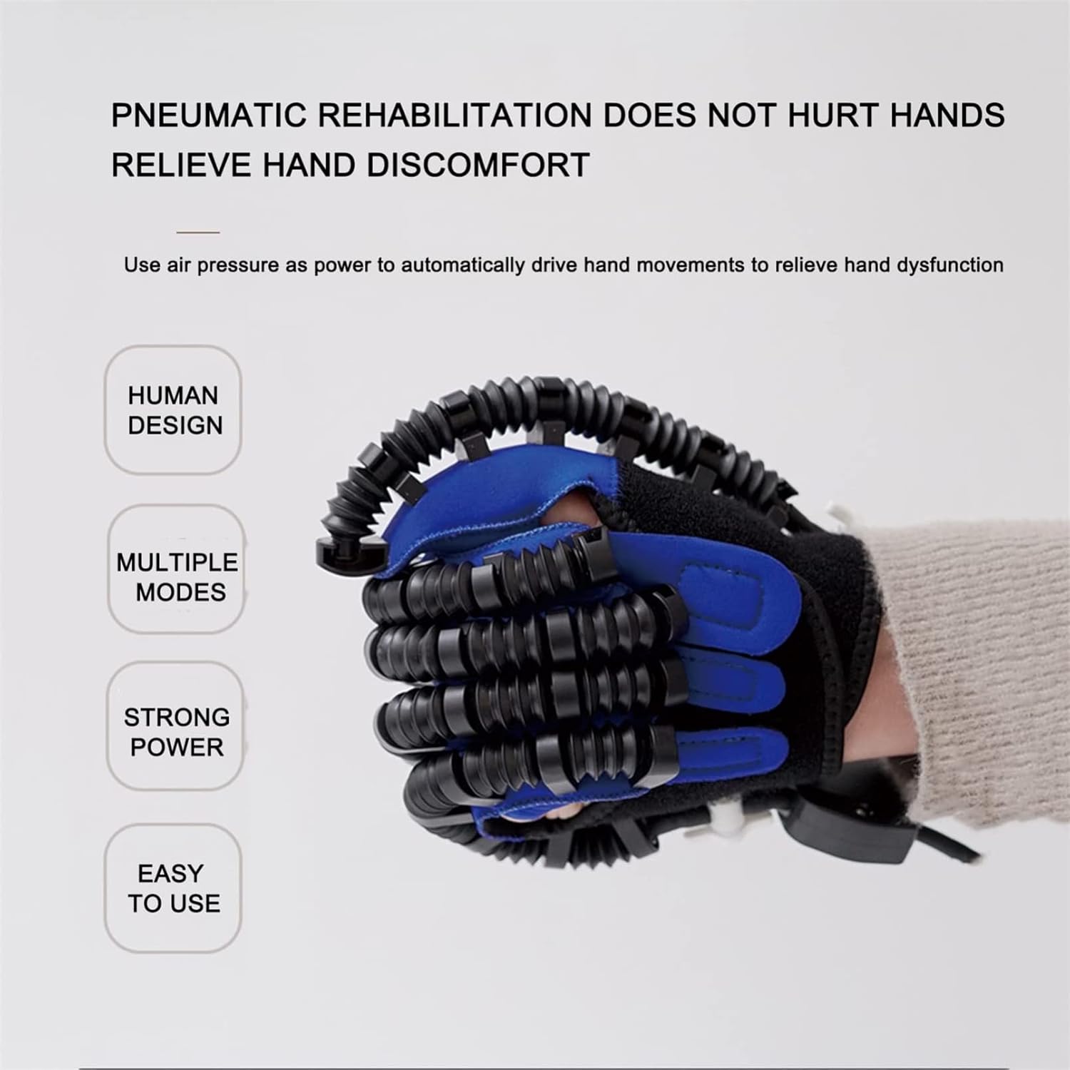 Rehabilitation Robot Gloves Both Hand, 2nd Generation Upgrade Rehabilitation Robot Gloves Both Hand, for Patients with Hand Dysfunct(Size:XXL Code,Color:Left+Right)