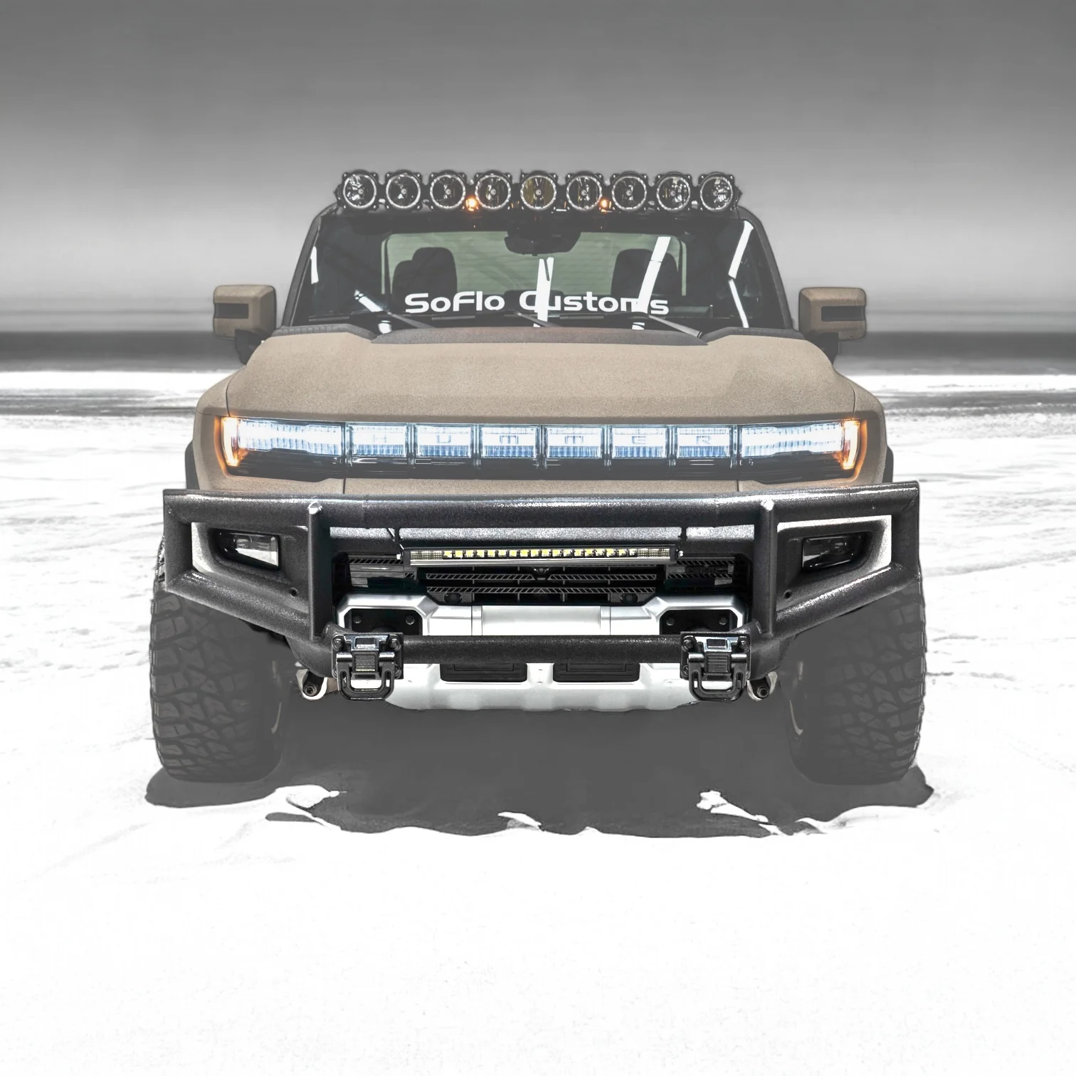 GMC Hummer EV Brush Guard Bull Bar Black Kevlar Finish 2021-2026