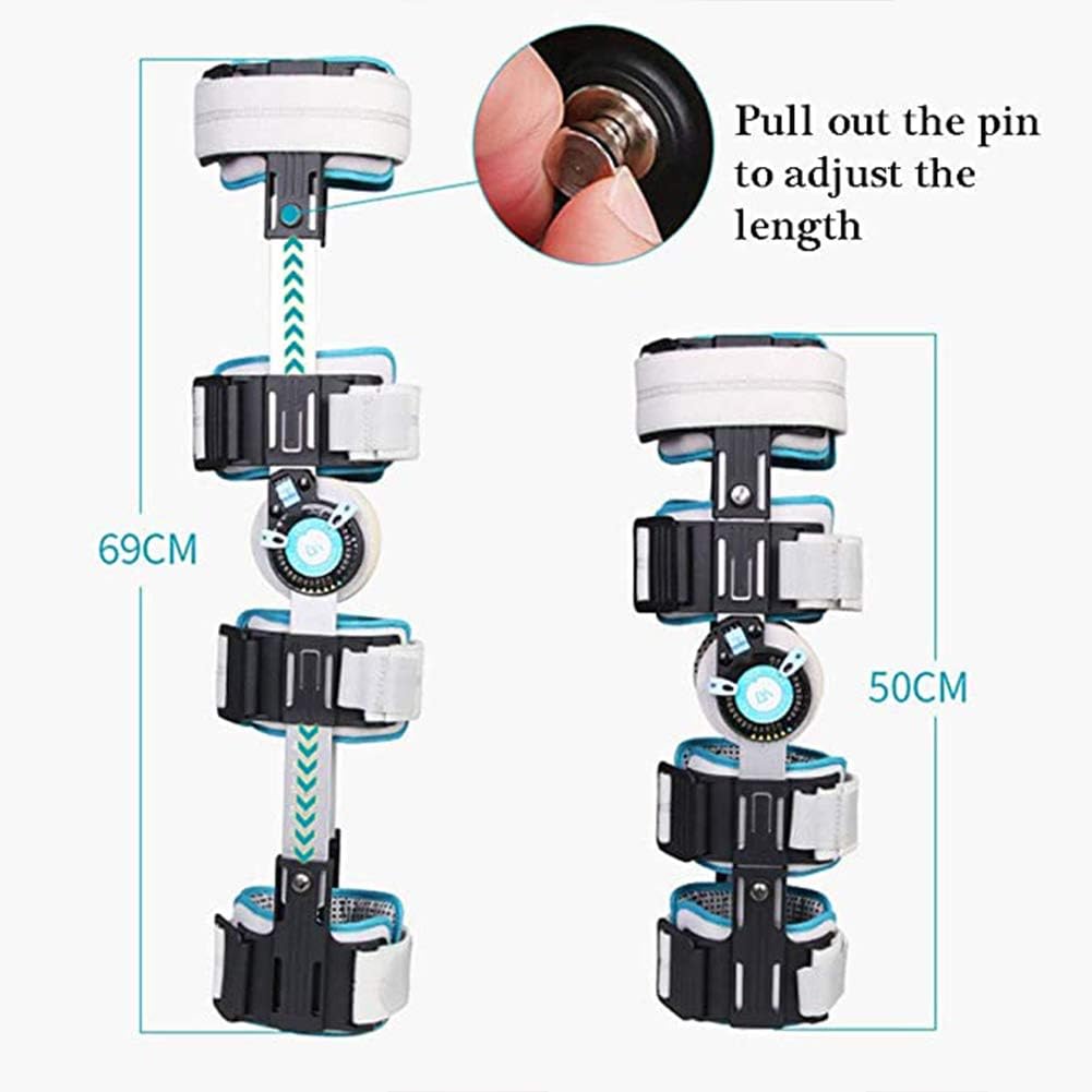 Knee Brace Hinged ROM Adjustable, Universal Hinged Knee Brace Telescoping ROM Knee Orthosis Post Operative Injury Support for ACL, PCL, MCL or LCL - One Size(