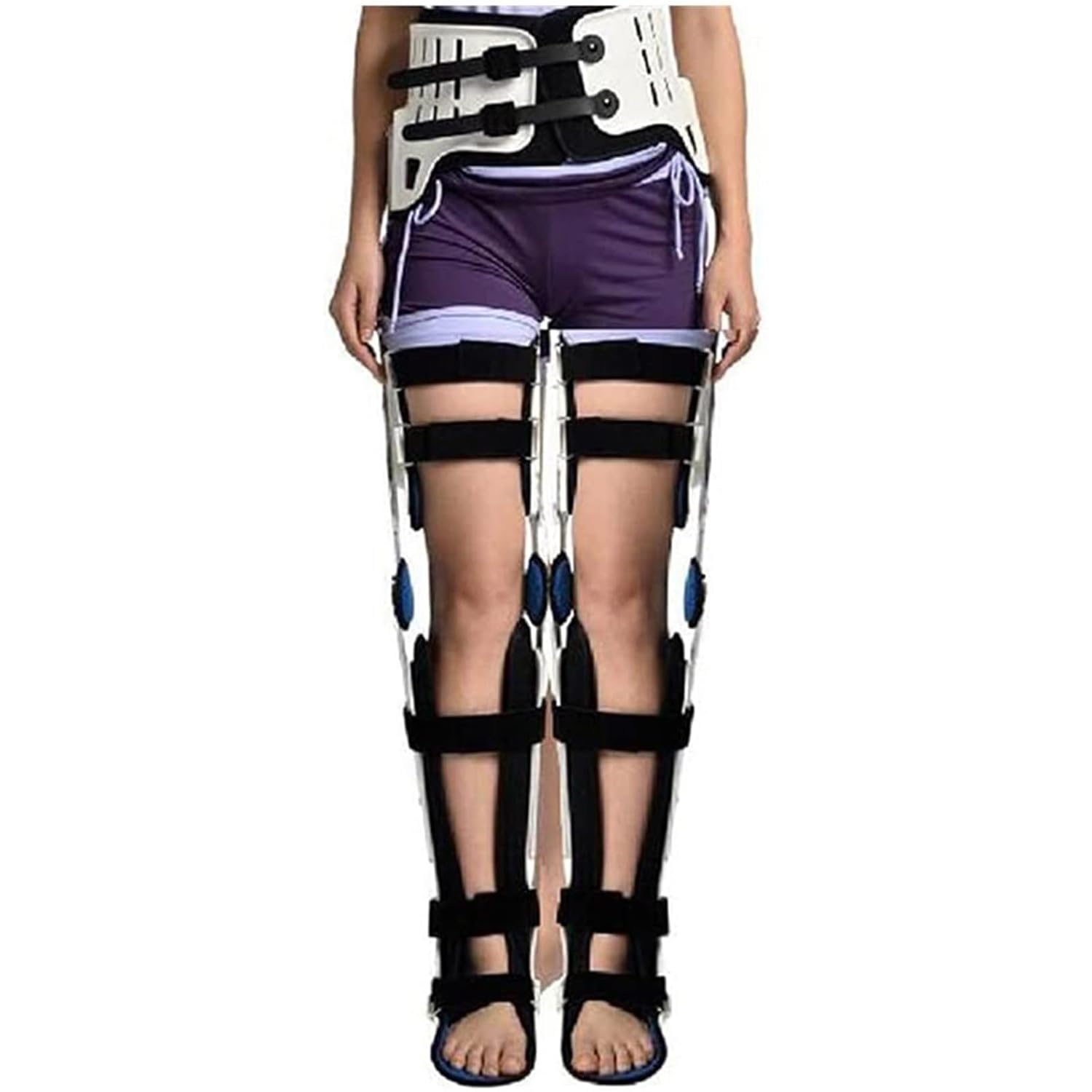 Hip Knee Support Brace - Hip Knee Ankle Foot Orthosis Braces with Walking Boots for Hip Fracture Rehabilitation Equipment Fixation Of Lower Limb Leg(Both Legs,Large)