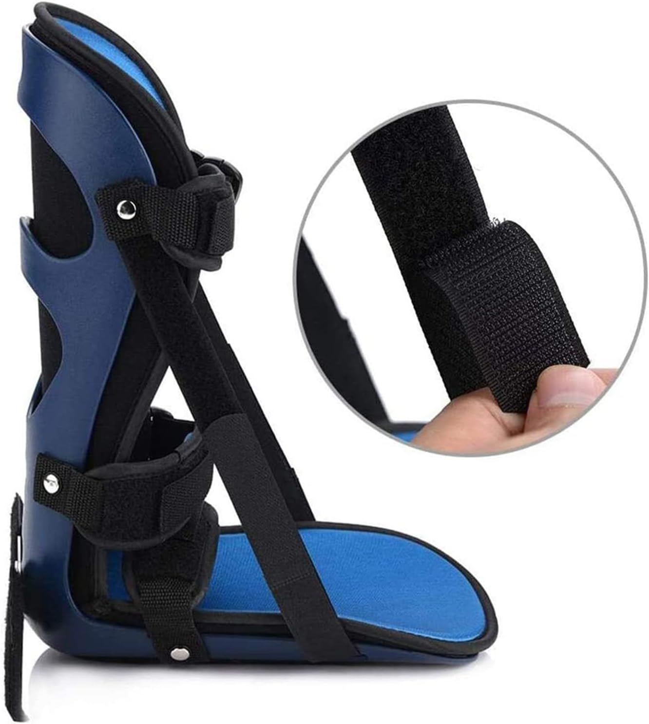Plantar Fasciitis Splint Fixation Bracket Non-Slip Foot Drop Orthosis Brace Support Tool Tendonitis Brace Splint for Ankle Joint Fracture Recovery,Blue-Medium