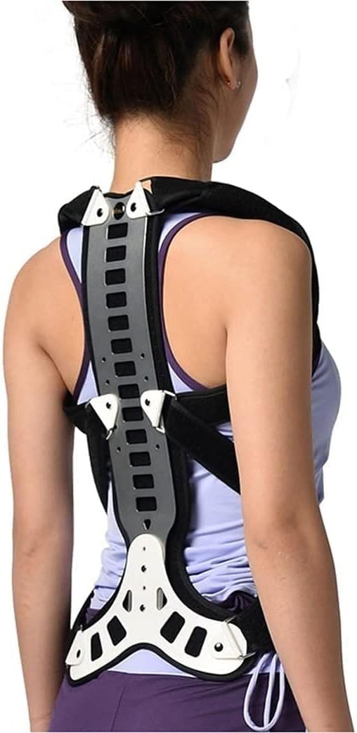 Posture Corrector Adjustable Back Brace,Straightener Metal Thoracic Spinal Brace Support Recover Postural Extension Vest for Men Women Adults Back Posture (Size : Small)