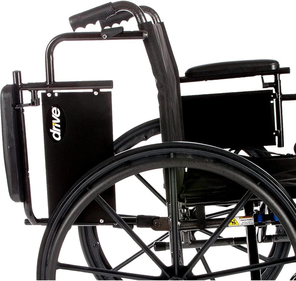 Drive Medical Cruiser X4 Lightweight Dual Axle Wheelchair with Adjustable Detachable Arms, Full Arms, Elevating Leg Rests 16