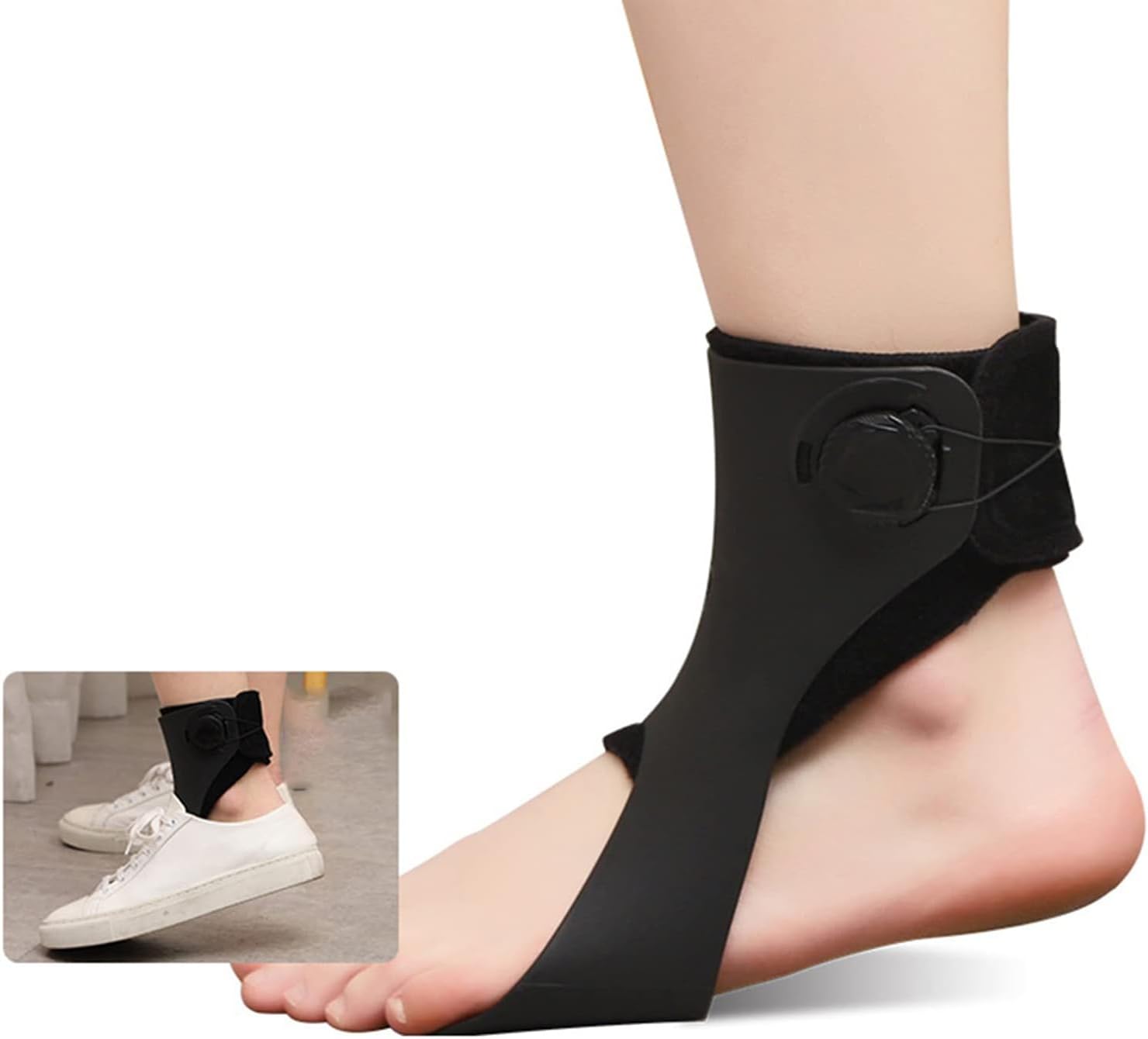Foot Drop Orthosis, Ankle Orthosis Spli Foot Drop Orthosis, Ankle Orthosis Splint Support, Adjustable Foot Drop Brace Corrector, For Improved Walking Gait, Pain Relief,For Hemipleia Stroke Shoes Wal