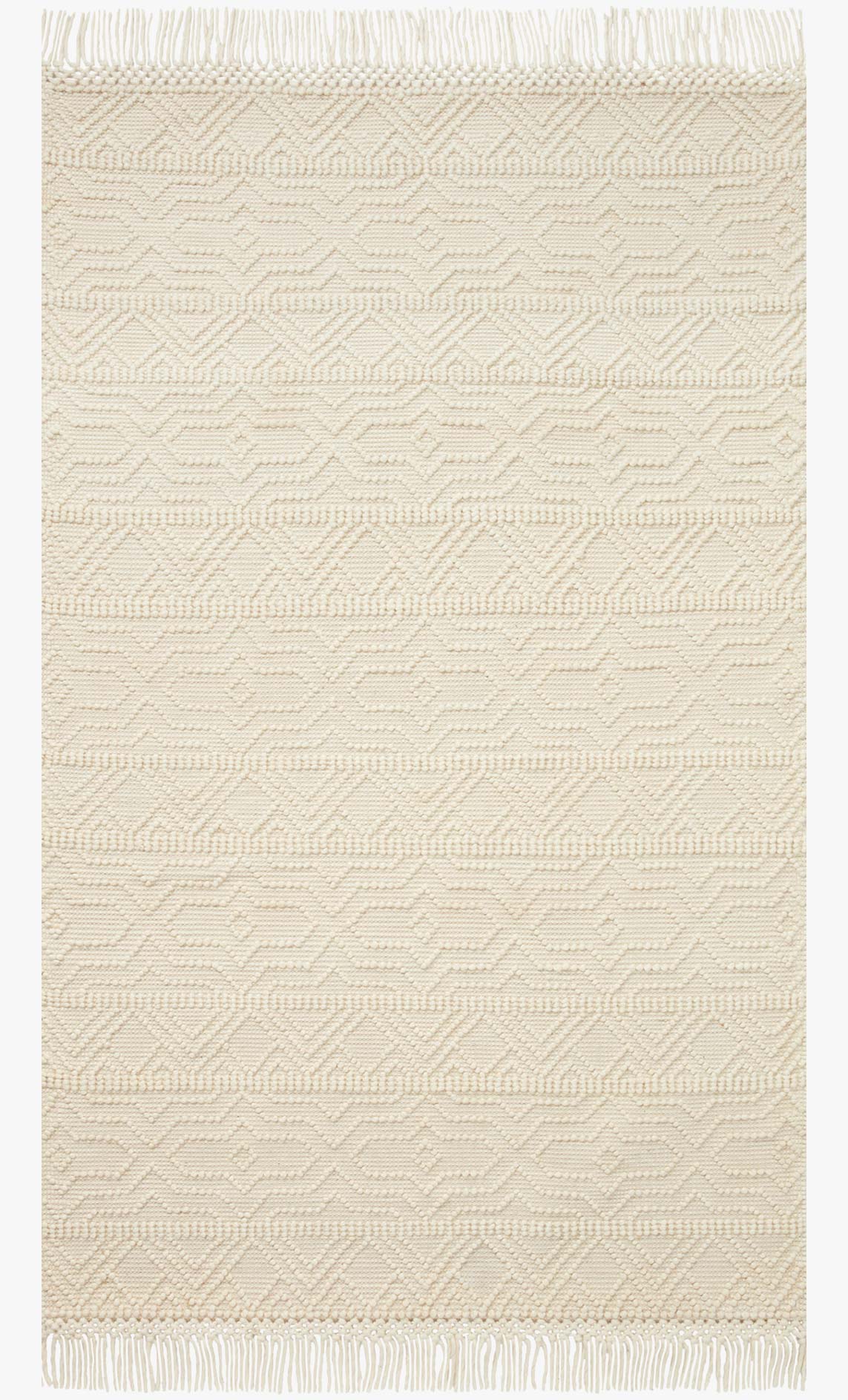 Loloi II Noelle Collection - Contemporary Hand Woven Rug in Ivory & Ivory (NOE-04)
