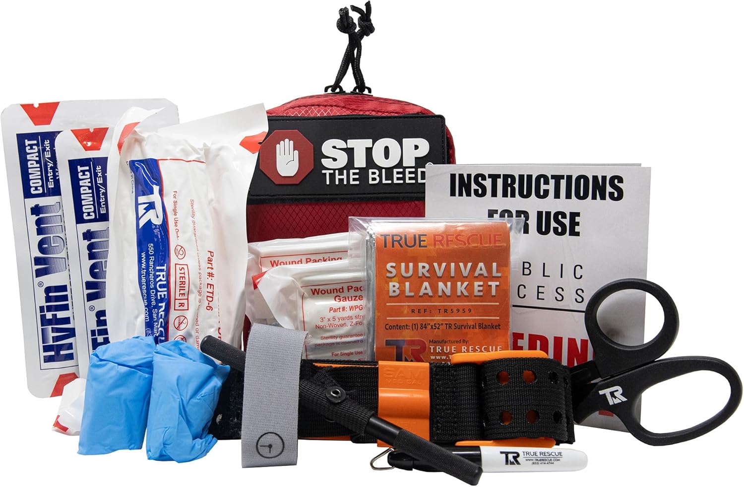 Stop The Bleed Kit, Individual, Nylon, Choice of Tourniquet & Level.