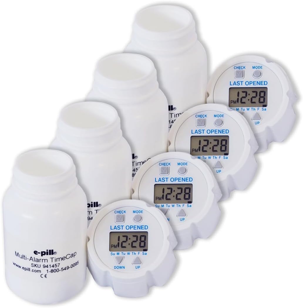 e-Pill TimeCap – Smart Pill Bottle Cap with Last Opened Time Stamp & Up to 24 Daily Alarms (4)