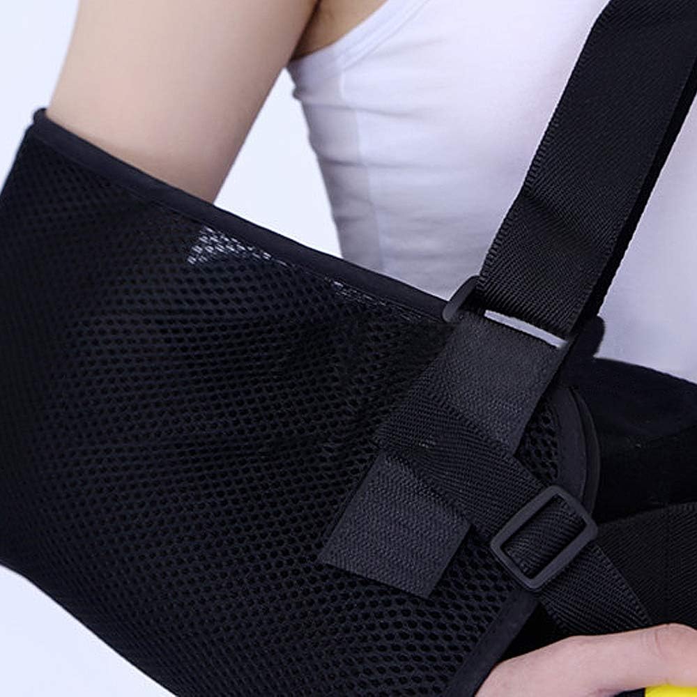Shoulder Abduction with Pillow Adjustable Arm Sling with Armrest Cushion Pads Arm Brace Support Pain Relief,Left