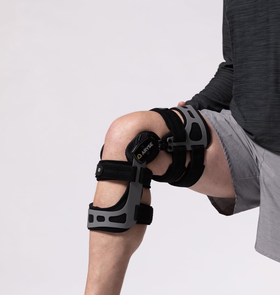 ARYSE METFORCE+ OA Knee Brace with ROM Hinges, Double Upright Support Frame, Medical Grade Orthopedic Support (X-Large Right)