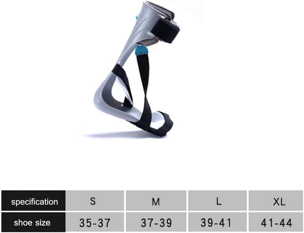 HUANGJUN Drop Orthosis Ankle Support Foot Drop Postural Correction Brace Adjustable Breathable Orthosis Splint - Ideal for Flaccid Foot Drop, Left