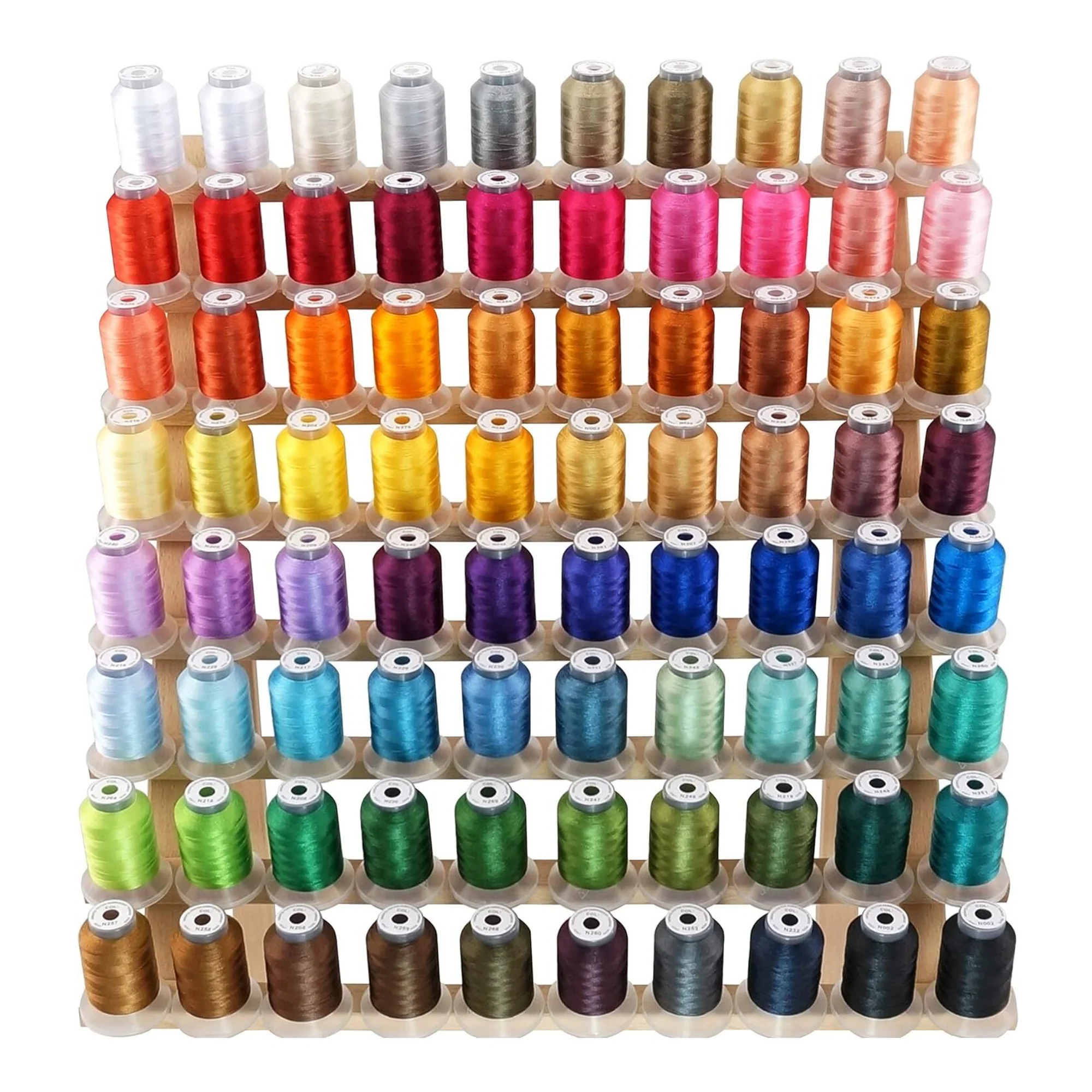 New Brothread 80 Spools Polyester Embroidery Thread Kit 500M Each - Colors Match Janome and Robison-Anton Colors