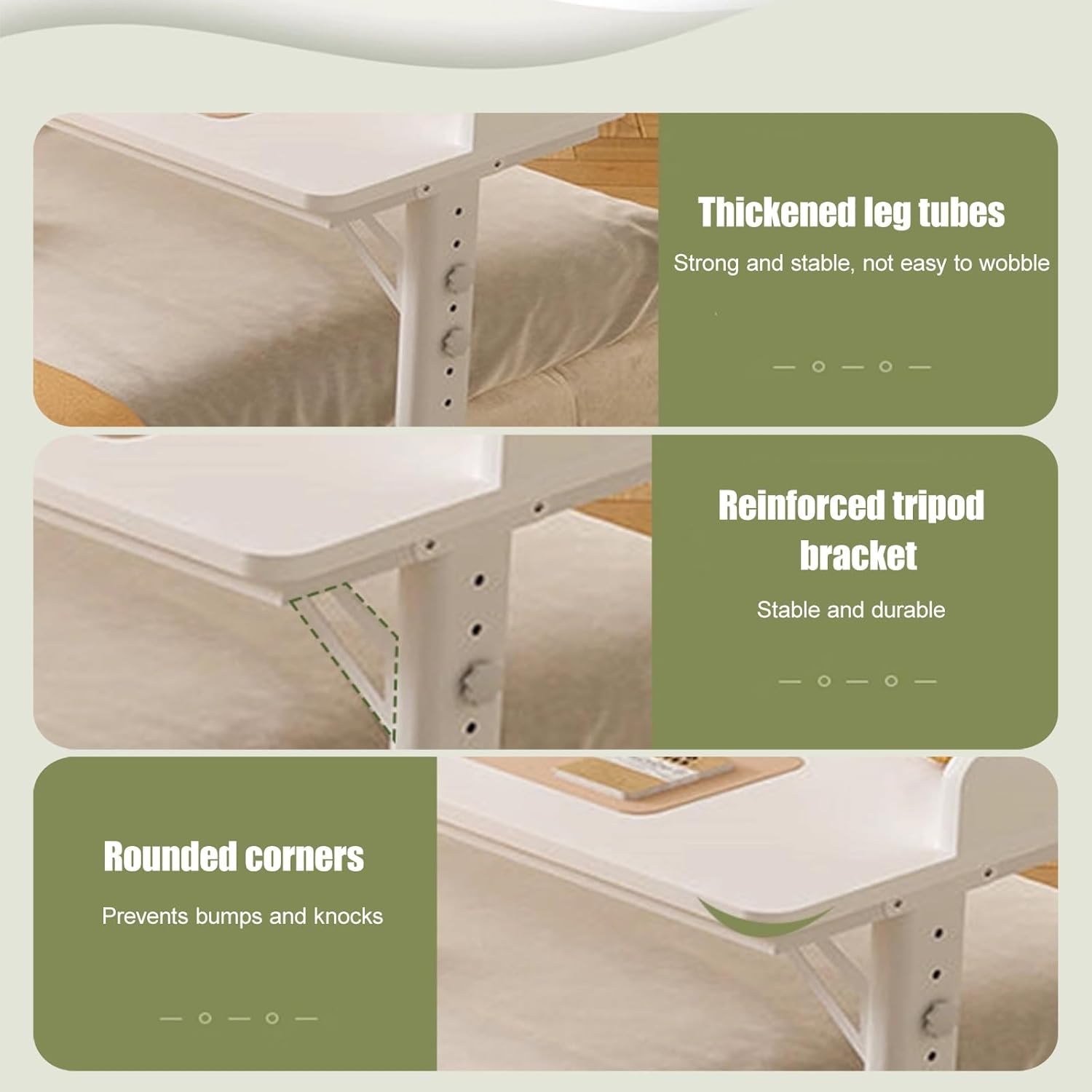 Overbed Table with 360° Wheels, Mobile Bed Desk with Metal Leg, Bed Desk Recliner Table Adjustable Height Laptop Table, for Working Reading Eating(White 3,100 * 40 * 63cm/39 * 16 * 25in)