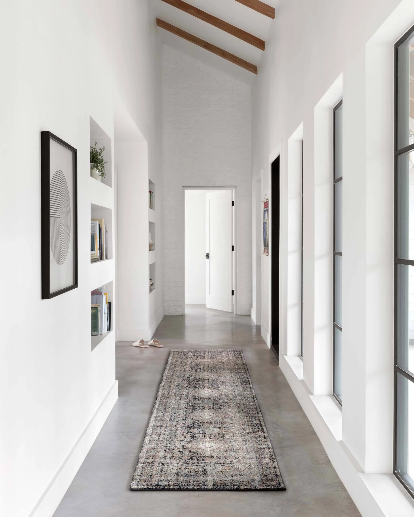 Loloi Anastasia Collection - Transitional Power Loomed Rug in Charcoal & Sunset (AF-24)