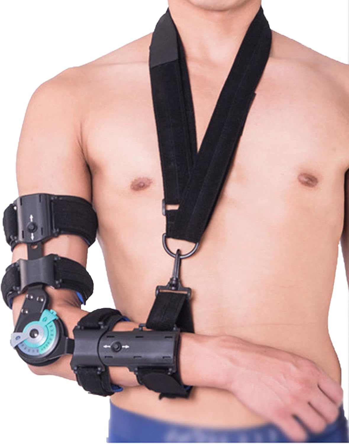 ROM Hinged Elbow Brace Arm Support Splint Orthosis Surgery Recovery Ligament and Tendon Repairs and Dislocation Brace Align for Dislocated Arm Surgery Injury,Right