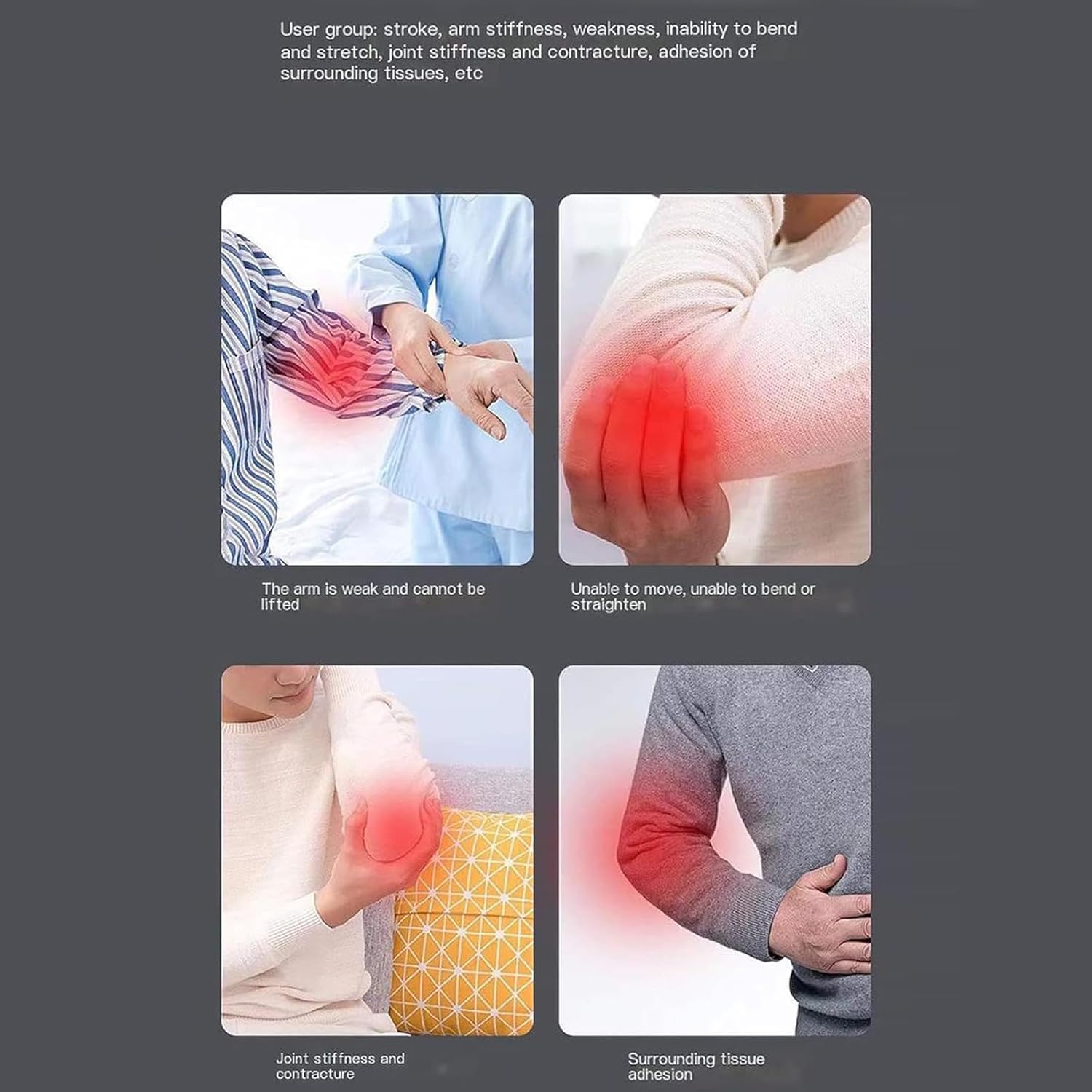 Electric Elbow Joint Rehabilitation Device, Medical Prescription Elbow Brace, Shoulder Sling Stabilizer, Arm Flexion and Extension Trainer Elbow Protector, for Stroke Hemiplegia Patients