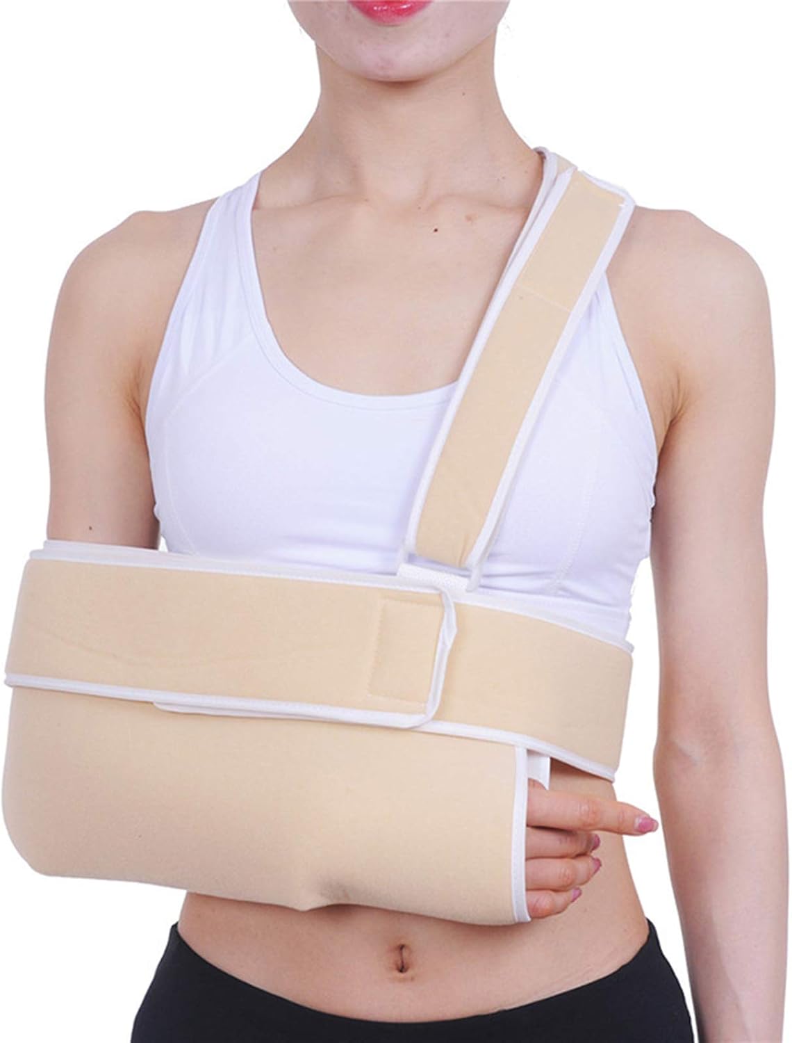Arm Sling Shoulder Immobilizer, Rotator Cuff Support Brace, Medical Support Strap for Broken & Fractured Bones for Shoulder Injury, Left and Right Arm, Mend Women