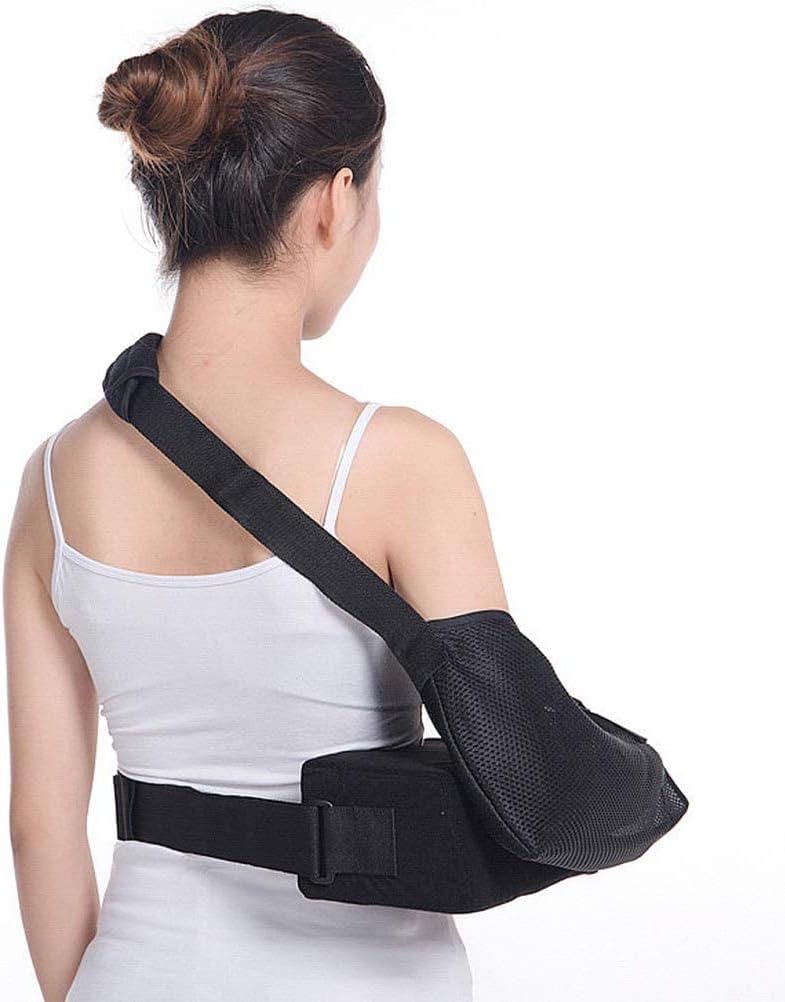 Arm Sling, Adjustable Breathable Shoulder Abduction with Pillow Arm Sling with Armrest Cushion Pads Arm Brace Support, for Subluxation, Dislocation, Sprain, Strain