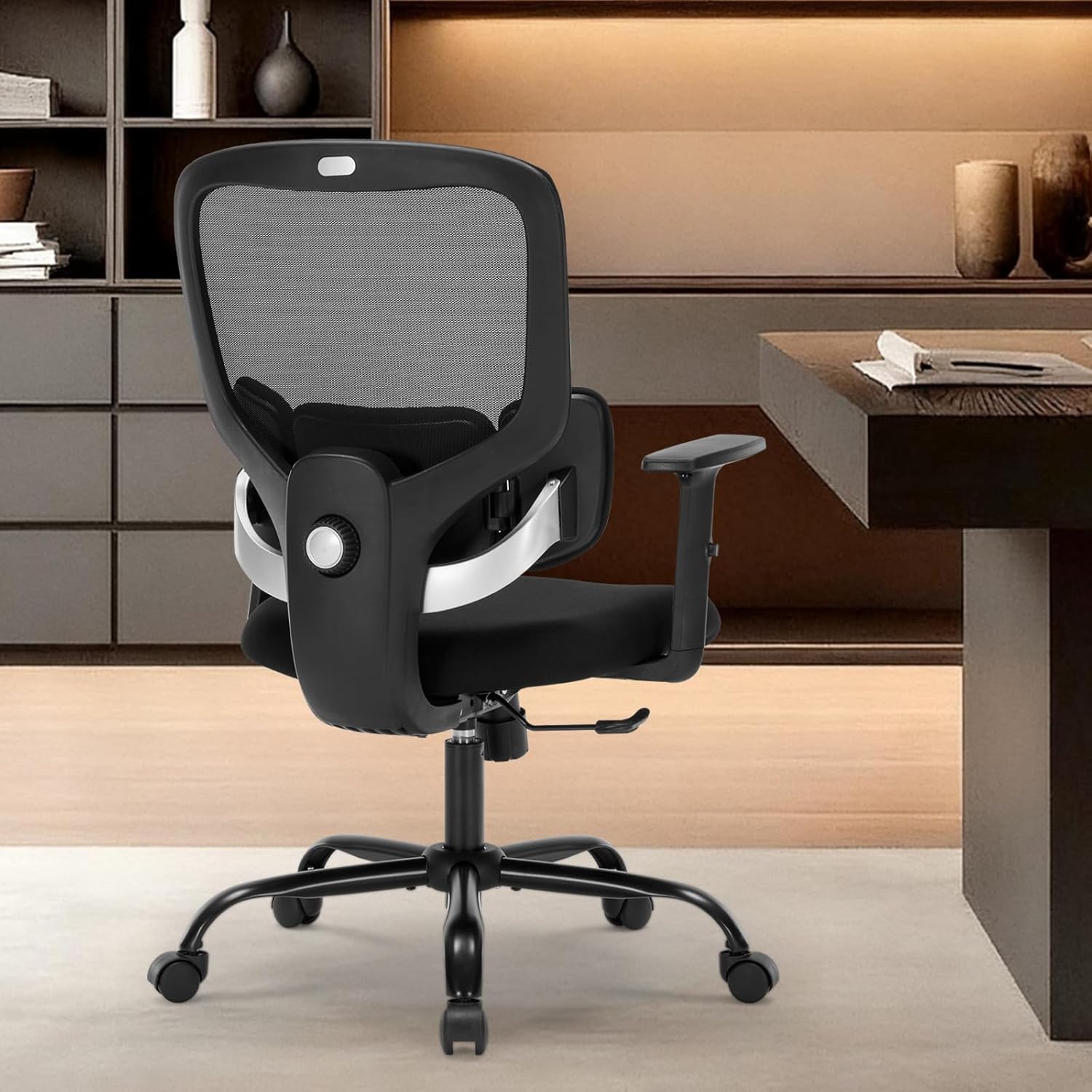 Ergonomic Office Chair, Ergonomic Desk Chair with Adjustable Height, Lumbar Support, High Back Mesh Support with Adjustable Armrests, Task Chairs for Home Office Computer-350LBS