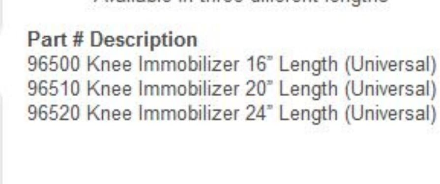 Tri-Panel Knee Immobilizer, 16