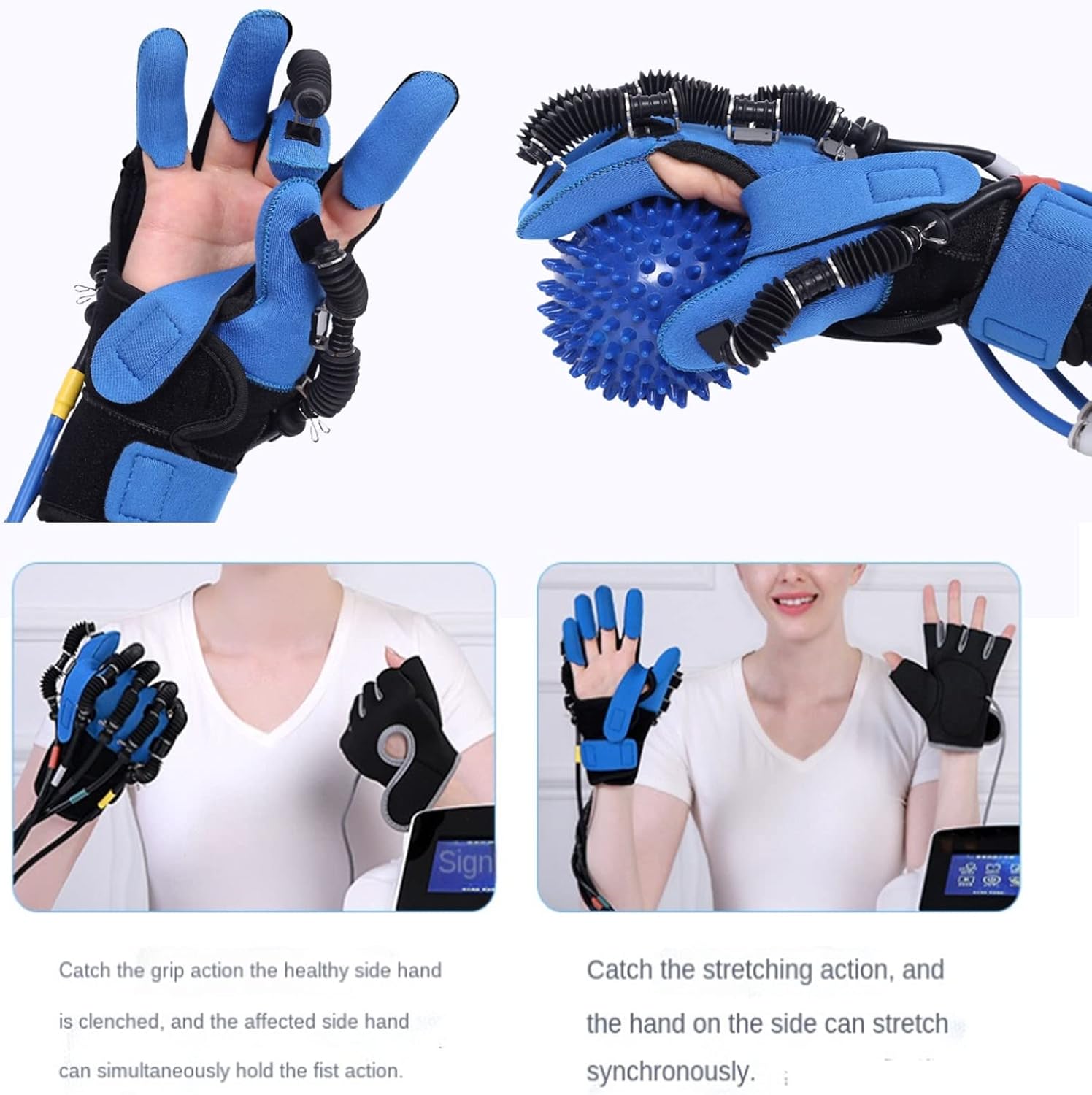 Stroke Hand Splint Manual Training,Rehabilitation Robot Gloves,Finger Wrist Training Equipment