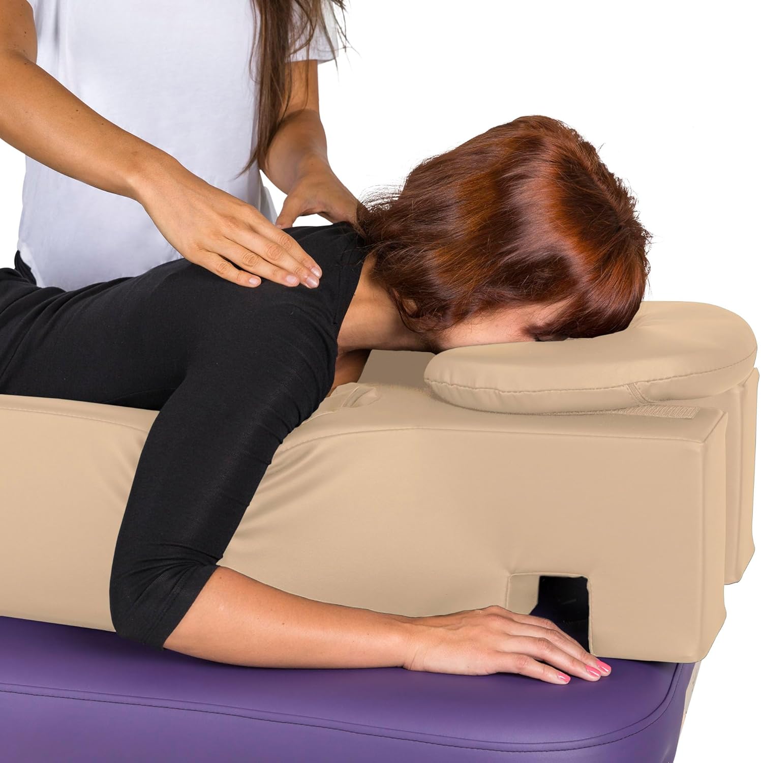 EarthLite Pregnancy Massage Cushion & Headrest - Full Body Pregnancy Bolster/Ideal After Breast Surgery & Lower Back Pain