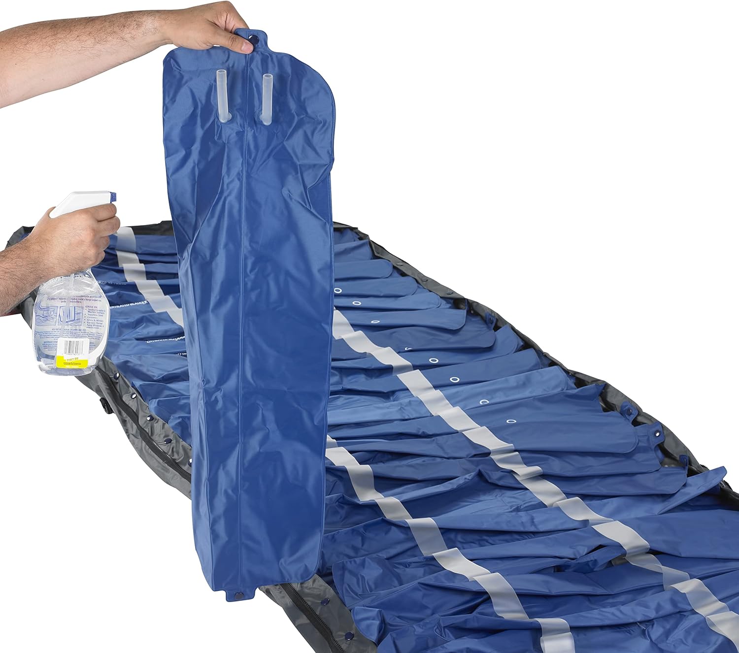 Drive Medical 14029 Med-Aire Low Air Loss Mattress Replacement System with Alternating Pressure, Blue, 84 Inch x 36 Inch