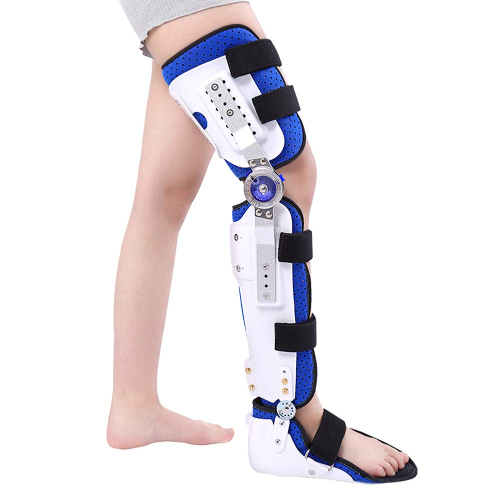 Adjustable ROM Hinged Leg Knee Brace Orthosis Walking Ankle And Foot Fixed Brace Support Leg And Ankle Fixed Bracket Knee Joint Corrector