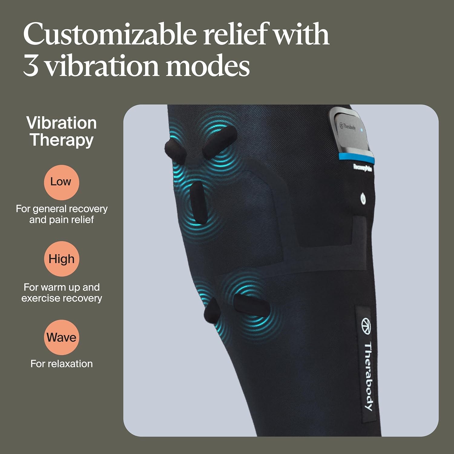 Therabody RecoveryPulse Calf - Compression and Vibration Sleeve for On The Go Relief, Reduce Soreness and Pain in Lower Legs, Increase Flexibility (Extra Large)