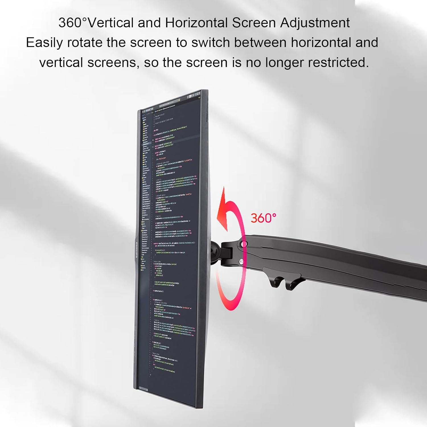 Single Display Mount 17-30 Inch Aluminum Computer Arm Adjustable Stand 9KG Support Gaming Work 75/100mm 360° Rotation