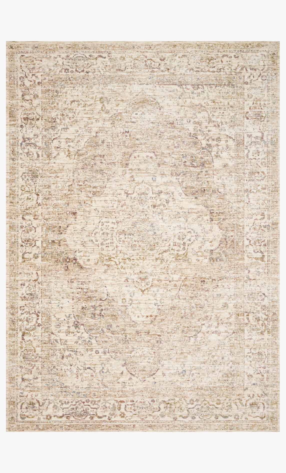 Loloi Revere Collection - Traditional Power Loomed Rug in Ivory & Berry (REV-04)