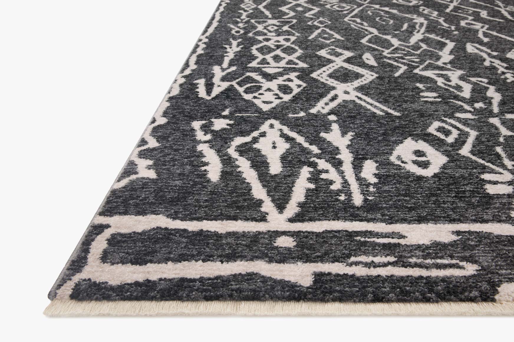 Loloi II Vance Collection - Traditional Power Loomed Rug in Charcoal & Dove (VAN-07)
