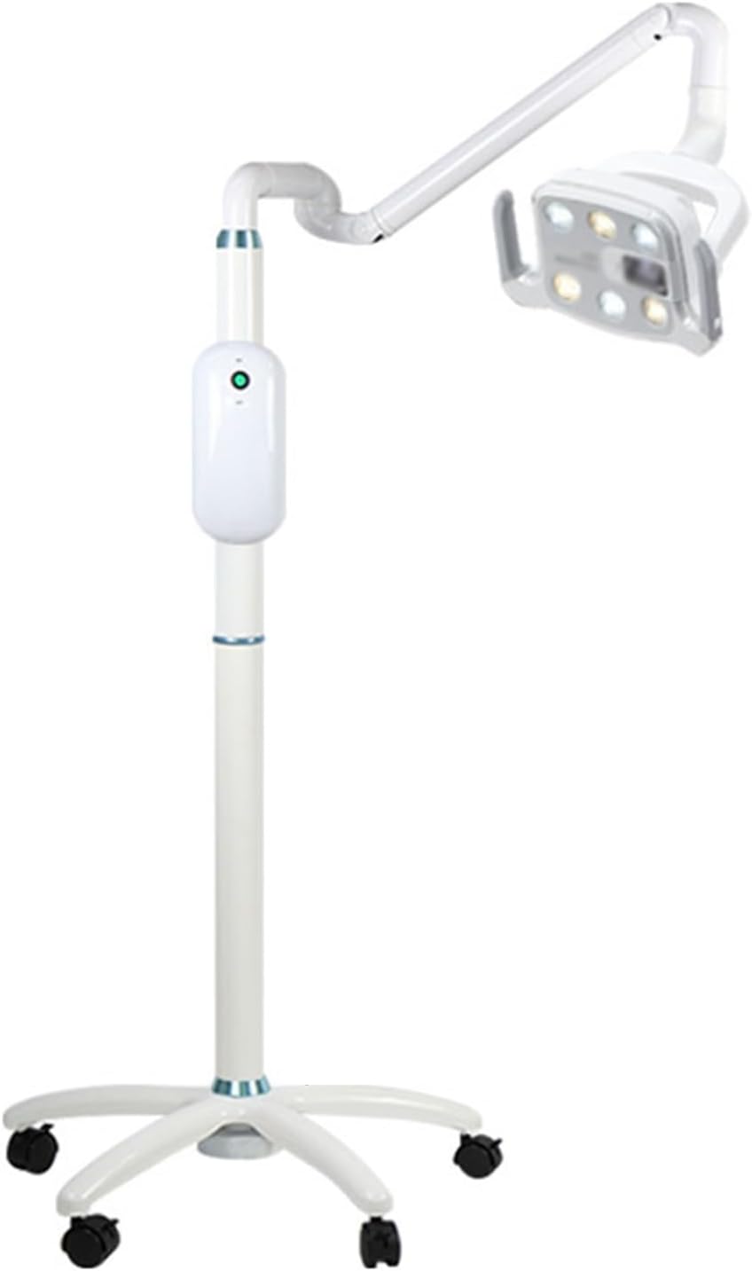 9W LED Surgical Examination Lamp on Wheels, Adjustable Temperature & Brightness, Touch Screen & Induction Control, Portable Exam Light with Handle for Medical Use