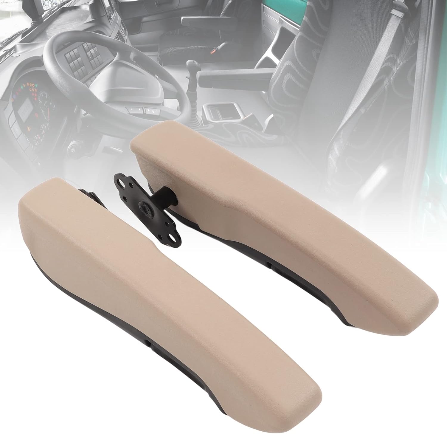 1 Pair Car Armrest, Car Arm Pad 0‑120 Degree Car Wrist Rest Interior Beige Universal for RV Trucks