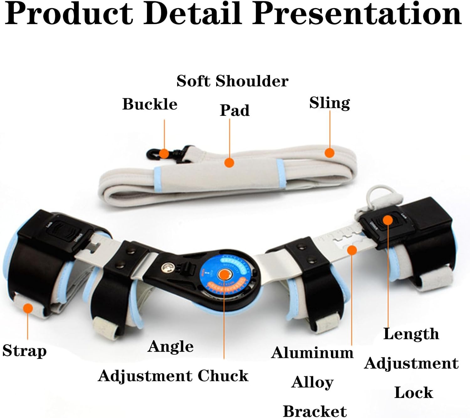 Hinged Elbow Brace Post Elbow Brace with Strap Adjustable Elbow Immobilizer Injury Recovery Support Arm Sling for Strap Men Women Surgery Injury Recovery Pain Relief,Left-Right