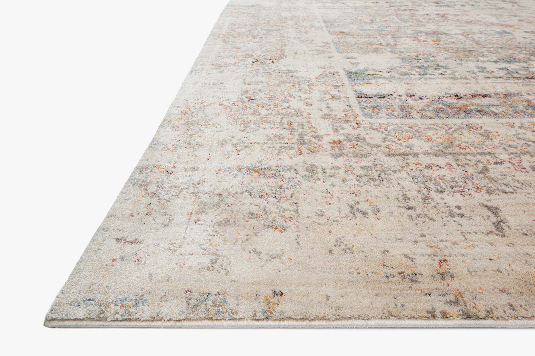 Loloi Javari Collection - Contemporary Power Loomed Rug in Ivory & Granite (JV-01)
