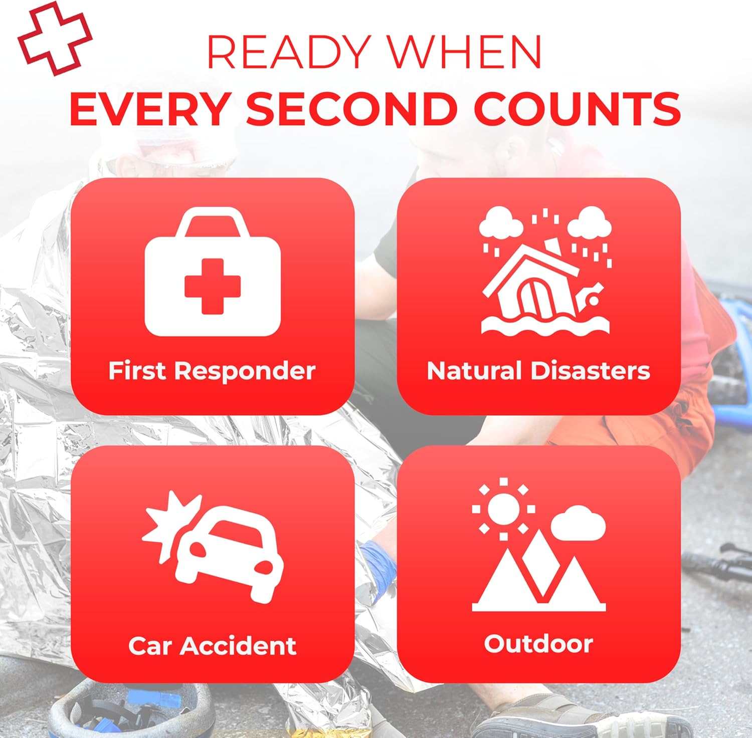 First Responder Trauma First Aid Kit Bag – Fully Stocked Emergency Medical Kit for Workplace, Vehicle & Home – OSHA & ANSI Compliant – Portable – Orange