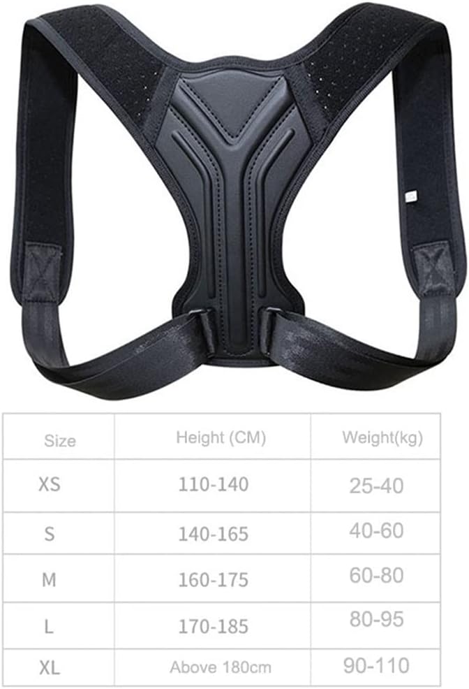 Posture Corrector Back Brace Adjustable Upper Shoulder Relief Trainer Spine Corset Support(Small)