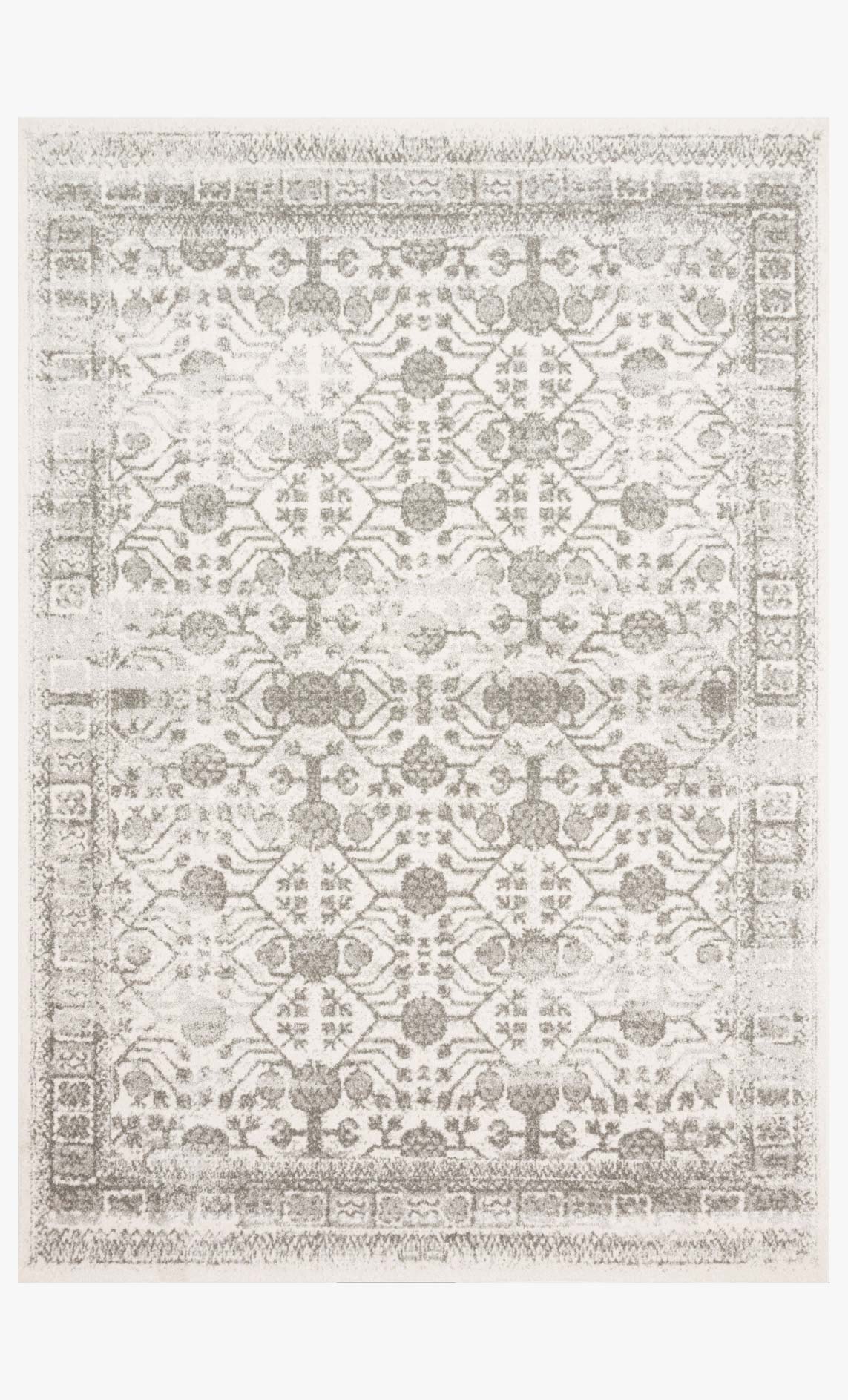 Loloi Joaquin Collection - Traditional Power Loomed Rug in Ivory & Grey (JOA-04)
