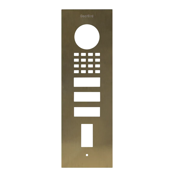 DoorBird Front Panel for D1102FV Fingerprint 50 Flush-Mount in Real Burnished Brass