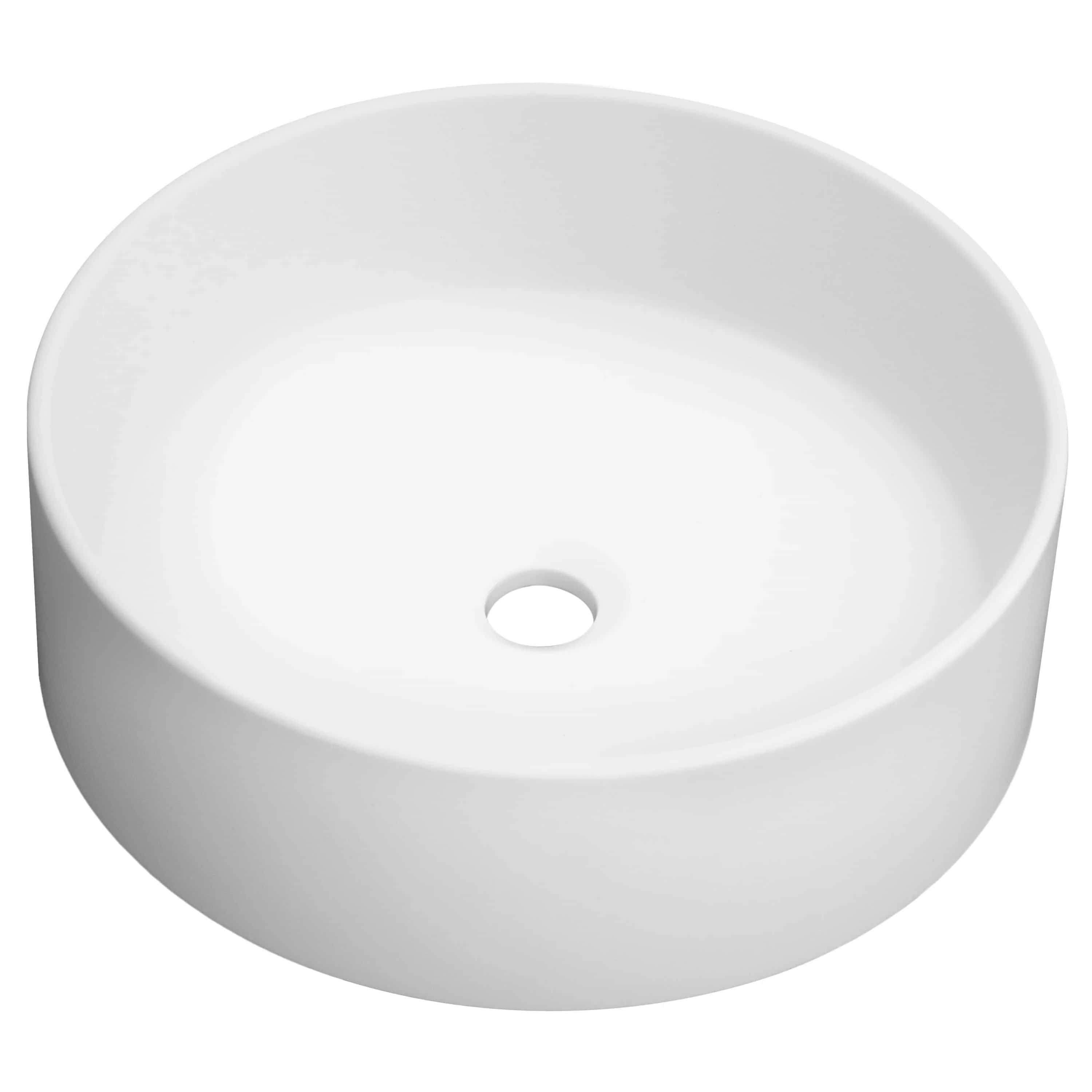 ZLINE 16-Inch Siena Round Vessel Bath Sink in White Matte (SK-QVR-WM-16)
