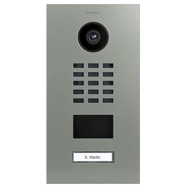 DoorBird D2101V IP Video Door Station, 1 Call Button in Concrete Grey, RAL 7023