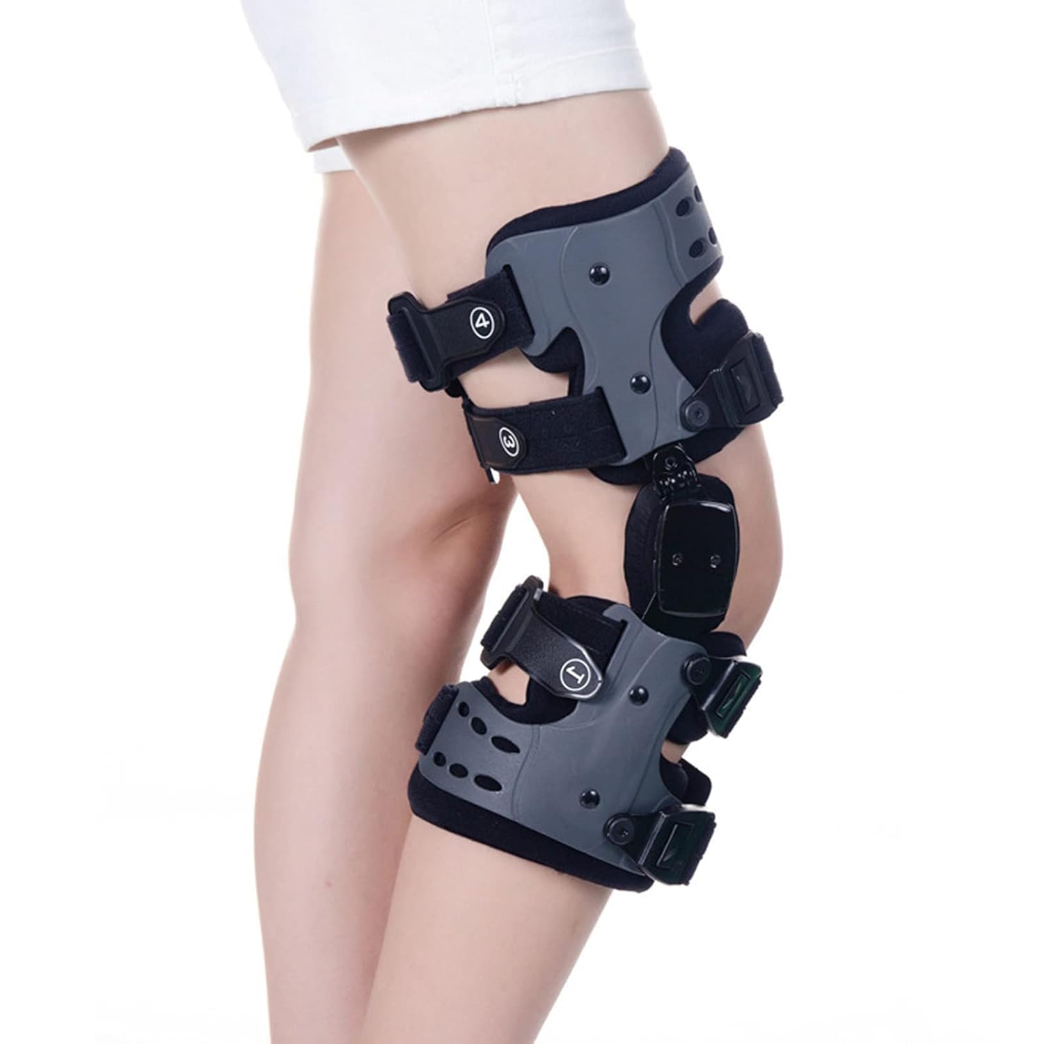 Knee Joint Fixation Bracket, Osteoarthritis Unloader Adjustable Hinged Stabilizing Knee Brace Protection & Relief Fknee Joint Pain, Cartilage Repair(