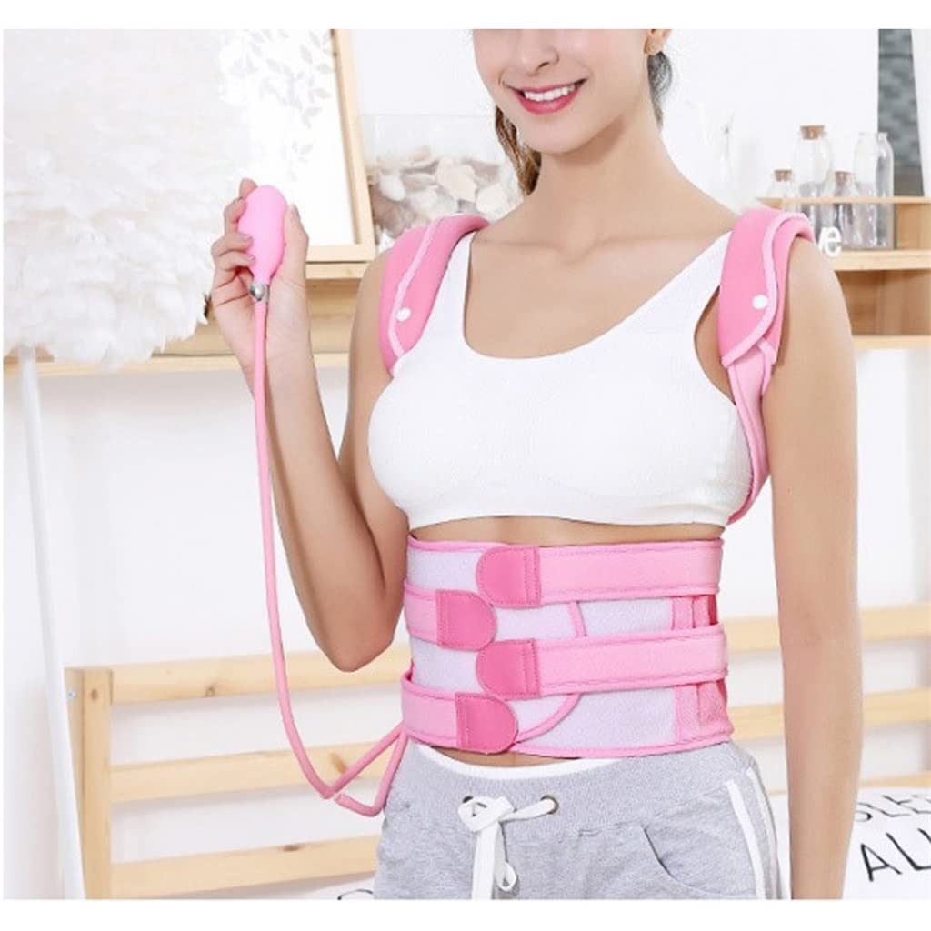 Posture Corrector Belt Inflatable Orthosis Pull Shoulder Support Spine Scoliosis Upper Back Brace Waist(L code)