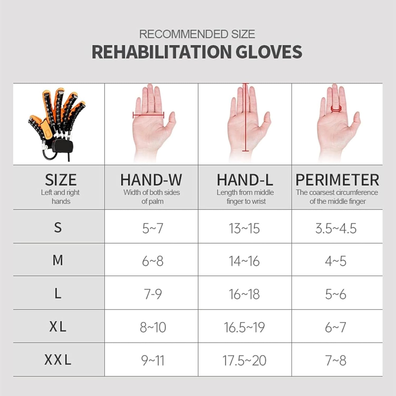 gaoxiao Hand Function Rehabilitation Robot Gloves, Recover Gloves for Hemiplegia Stroke Paralysis Patients, Left Right Finger and Hand Function Trainer Therapy Recovery Equipment A Left Hand M