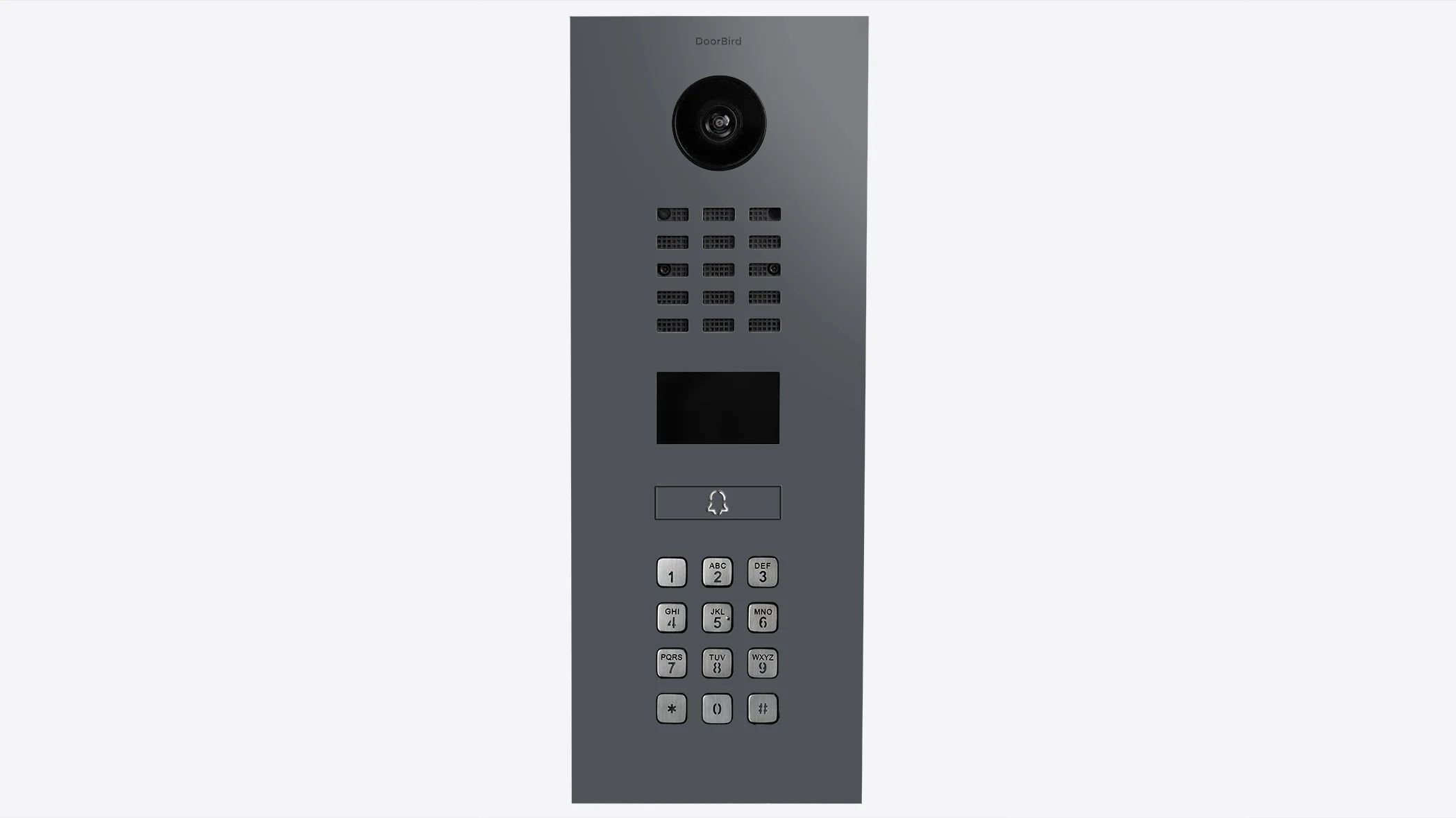 DoorBird D2101KV IP Video Intercom, 1 Call Button in Slate Grey, Ral 7015